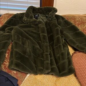 Zara Dark Green Teddy Jacket